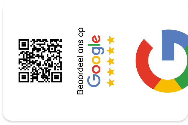 Google review card example