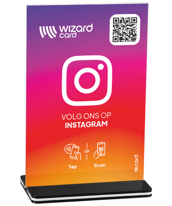 volg ons op instagram nfc display